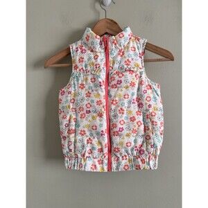 Girls OshKosh B'gosh Vest Size 5T Floral Puffer Fall